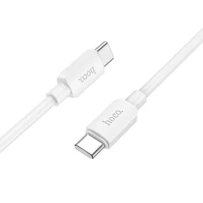   USB-C adatkábel, töltőkábel, USB-C-USB-C (USB Type-C), fehér, magas teljesítményű, 60W 3A 1m, Hoco X96