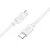 USB-C adatkábel, töltőkábel, USB-C-USB-C (USB Type-C), fehér, magas teljesítményű, 60W 3A 1m, Hoco X96