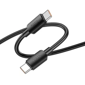   USB-C adatkábel, töltőkábel, USB-C-USB-C (USB Type-C), fekete, magas teljesítményű, 100W 5A 1m, Hoco X96
