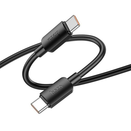 USB-C adatkábel, töltőkábel, USB-C-USB-C (USB Type-C), fekete, magas teljesítményű, 100W 5A 1m, Hoco X96