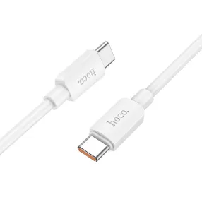   USB-C adatkábel, töltőkábel, USB-C-USB-C (USB Type-C), fehér, magas teljesítményű, 100W 5A 1m, Hoco X96