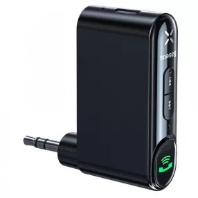   Baseus FM transmitter, bluetooth, AUX, jack csatlakozóval, fekete, Baseus BSBA-02 WXQY010001