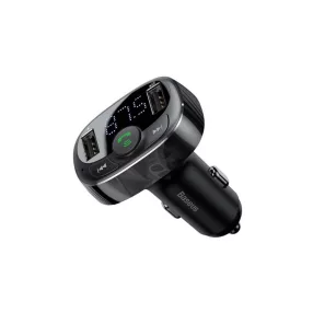   Baseus FM transmitter, bluetooth, 2 USB port, 3.4A, fekete, Baseus T-Type S-09A CCMT000001