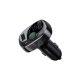 Baseus FM transmitter, bluetooth, 2 USB port, 3.4A, fekete, Baseus T-Type S-09A CCMT000001