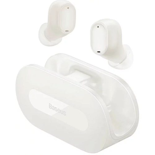 Baseus vezeték nélküli fülhallgató, stereo bluetooth headset, töltőtokkal, mini, fehér, Baseus Bowie EZ10