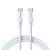 USB-C - USB-C kábel 1m 60W gyorstöltő töltőkábel fehér, BWOO BO-282C-C
