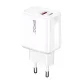 20W PD + 18W QC gyorstöltő USB-C + USB-A hálózati adapter telefon töltő, BWOO BO-CDA182
