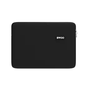   14 colos laptop tok MacBookhoz és notebookhoz – neoprén, cipzáras, fekete – BWOO BO-CB61