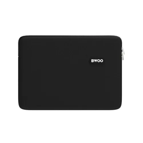 14 colos laptop tok MacBookhoz és notebookhoz – neoprén, cipzáras, fekete – BWOO BO-CB61