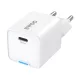 30W USB-C PD GaN gyorstöltő hálózati adapter telefon töltő, fehér, BWOO BO-CDA211