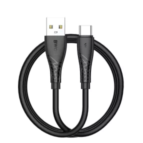   USB-A – USB-C kábel 1m 27W 3A gyorstöltő töltőkábel, fekete – BWOO BO-X318C