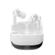 Bluetooth fülhallgató TWS ANC + ENC zajszűréssel, kijelzős töltőtokkal, fehér – BWOO BW40