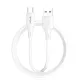 USB-A - USB-C kábel 1m 3A töltőkábel fehér szilikon, BWOO BO-X329C