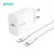 BWOO BO-CDA233C-L iPhone gyorstöltő 20W PD hálózati adapter USB-C Lightning kábeles telefon töltő