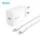 BWOO BO-CDA233C-L iPhone gyorstöltő 20W PD hálózati adapter USB-C Lightning kábeles telefon töltő