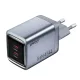 45W 2x USB-C PD 3.0 PPS GaN gyorstöltő hálózati adapter telefonhoz, szürke – BWOO BO-CDA239