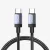 USB-C – USB-C kábel 1m 65W PD gyorstöltő töltőkábel, fekete – BWOO BO-X401CC