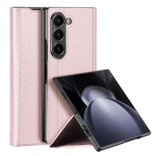 Samsung Galaxy Z Fold 6 5G telefon tok, elő+hátlap tok, műbőr, pink, SM-F956B/DS, Dux Ducis Bril