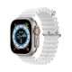 Apple Watch 4/5/6/7/8/9/SE/SE2 okosóra szilikon szíj, 42/44/45/49mm kompatibilis, fehér, DUX DUCIS Ocean Wave