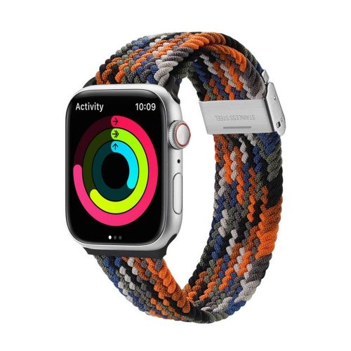 Apple Watch 4/5/6/7/8/9/SE/SE2 okosóra fonott szíj, 42/44/45/49mm kompatibilis, színes, DUX DUCIS Mixture II