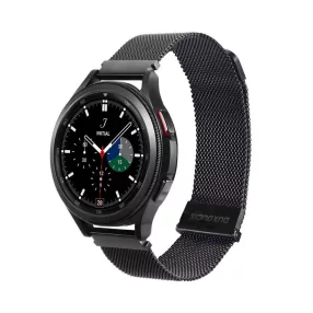   Okosóra fém szíj 20mm, Samsung Galaxy Watch/ Huawei Watch / Honor Watch kompatibilis, fekete, DUX DUCIS Milanese