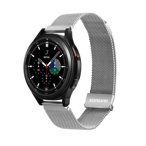 Okosóra fém szíj 20mm, Samsung Galaxy Watch/ Huawei Watch / Honor Watch kompatibilis, ezüst, DUX DUCIS Milanese