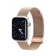 Apple Watch 4/5/6/7/8/9/SE/SE2 okosóra fém szíj, 42/44/45/49mm kompatibilis, arany, DUX DUCIS Milanese