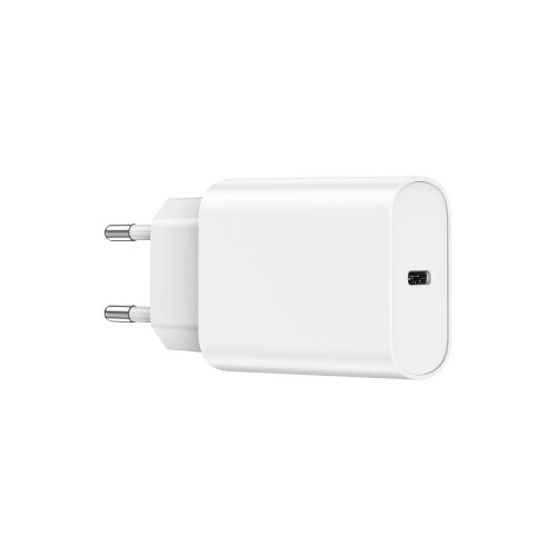 Hálózati töltőfej, adapter, USB-C (Type-C) port, gyorstöltő, PD 20W, fehér, WiWU Wi-U001