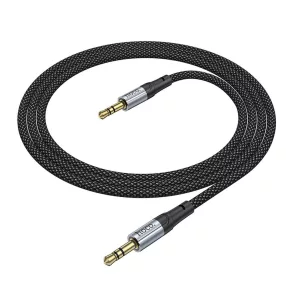   Audio kábel, aux kábel, Jack-jack (3.5mm), fekete, 1m, Hoco UPA26