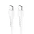 USB-C adatkábel, töltőkábel, USB-C-USB-C (USB Type-C), fehér, 60W 3A 1m, Hoco X37