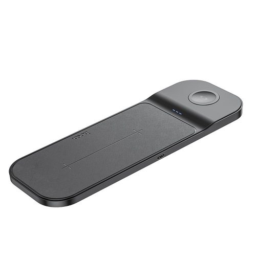 Vezeték nélküli töltőpad, 3in1 (telefon, fülhallgató, Samsung okosóra), 23W, fekete, Hoco CQ6