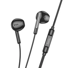   USB-C vezetékes fülhallgató mikrofonnal Type-C headset telefonhoz fekete Hoco M123