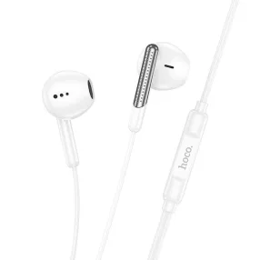   USB-C vezetékes fülhallgató mikrofonnal Type-C headset telefonhoz fehér Hoco M123