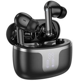   Vezeték nélküli fülhallgató, stereo bluetooth headset töltőtokkal, fekete, Hoco EQ10