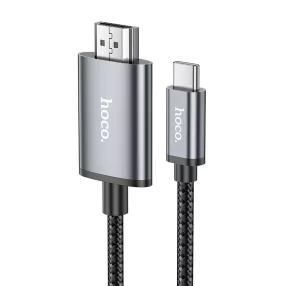   Hoco UA27 USB‑C (USB Type-C) → HDMI videókábel 2m 4K 30Hz adatátvitel– textil, fekete