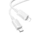 iPhone adatkábel, töltőkábel, iPhone 8pin, lightning - USB-C, fehér, 27W 1m, Hoco X107