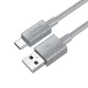 USB-C adatkábel, töltőkábel, USB-A-USB-C (USB Type-C), szürke, 3A 1m, Hoco X107