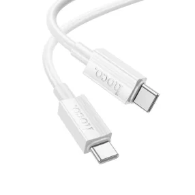   USB-C adatkábel, töltőkábel, USB-C-USB-C (USB Type-C), fehér, 60W 1m, Hoco X107