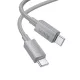 USB-C adatkábel, töltőkábel, USB-C-USB-C (USB Type-C), szürke, 60W 1m, Hoco X107
