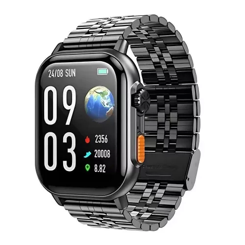 Hoco DYD02 okosóra, 2.02" kijelző, hívás fogadás funkcióval, IP67 vízállóság, fekete