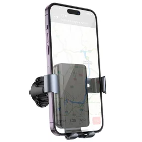   Autós mobiltelefon tartó, szellőzőnyílásra helyezhető, gravitációs, fekete, Hoco H70