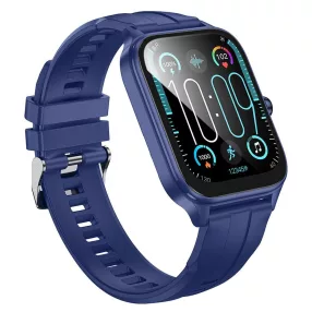   Okosóra Bluetooth hívással, 1.83" nagy kijelző, sport aktivitásmérő, Android iPhone, kék, Hoco Y27