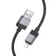 iPhone adatkábel, töltőkábel, USB - iPhone 8pin, lightning, fekete, 2.4A 1m, Hoco X110