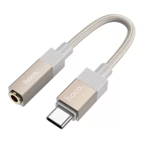   Hoco UPA32C USB-C → 3,5 mm jack audio adapter – DAC, Hi-Fi hangzás, arany
