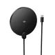 Vezeték nélküli töltő 15W Qi gyorstöltő LED kijelzővel, USB-C kábellel, fekete – Hoco CW62