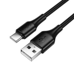   USB-C adatkábel, töltőkábel, USB-A - USB-C (USB Type-C), fekete, 3A 1m, Hoco X120