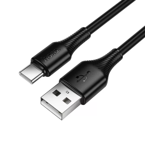 USB-C adatkábel, töltőkábel, USB-A - USB-C (USB Type-C), fekete, 3A 1m, Hoco X120