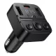 FM transmitter Bluetooth autós töltő kihangosító USB-C PD 20W + USB-A 15W 35W MP3, Hoco E87