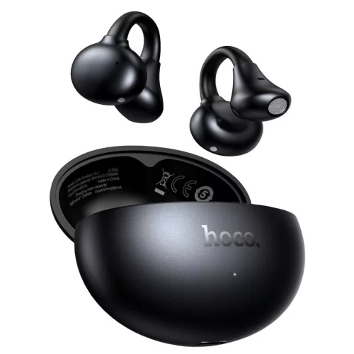 Bluetooth fülhallgató TWS vezeték nélküli headset, sport fülkampós kialakítás, hosszú üzemidő, fekete, Hoco EA8