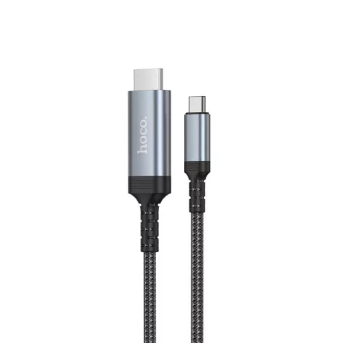 Hoco UA43 USB‑C (USB Type-C) → HDMI videókábel 1.8m 4K 30Hz adatátvitel– textil, fekete